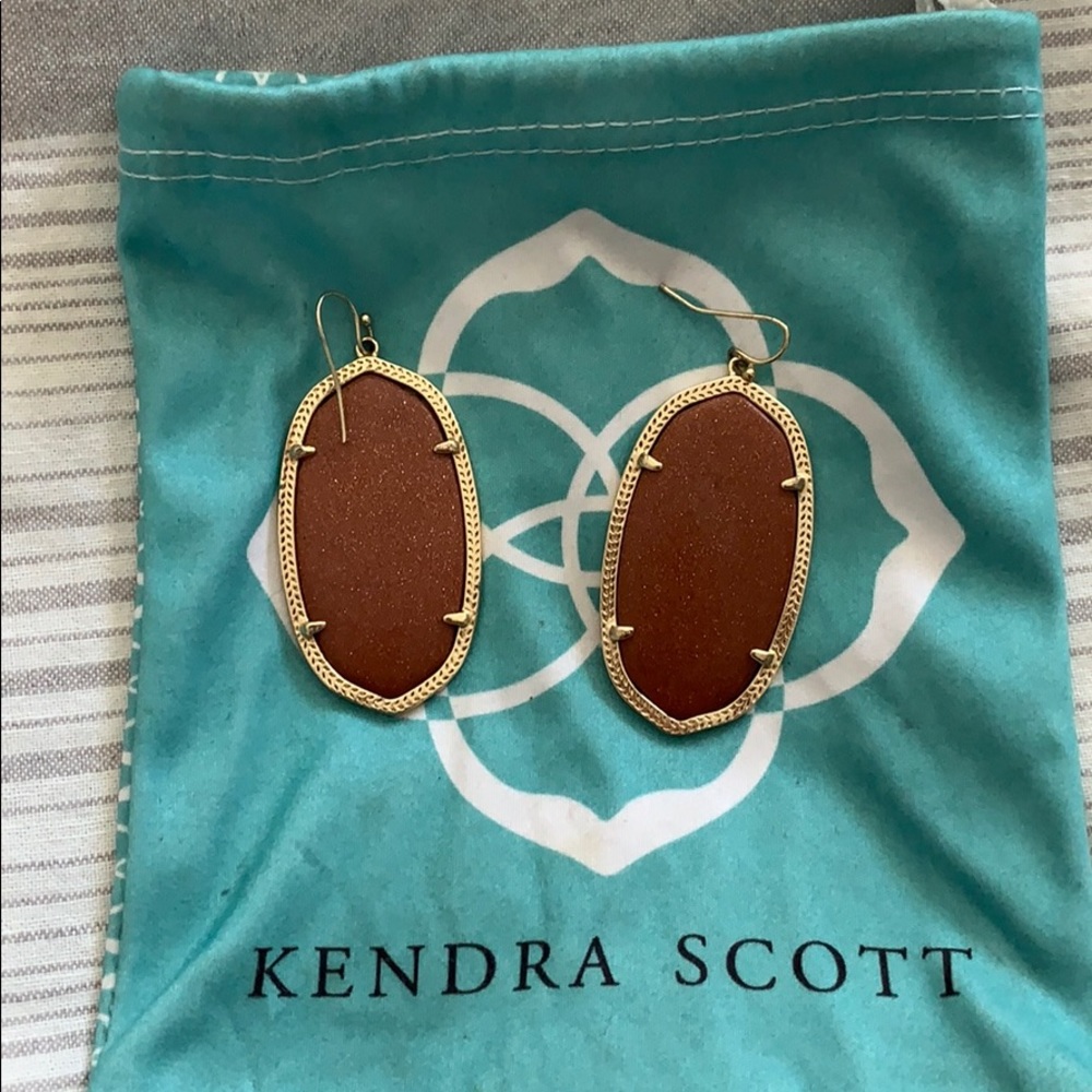 Gold and rose gold Kendra Scott earrings